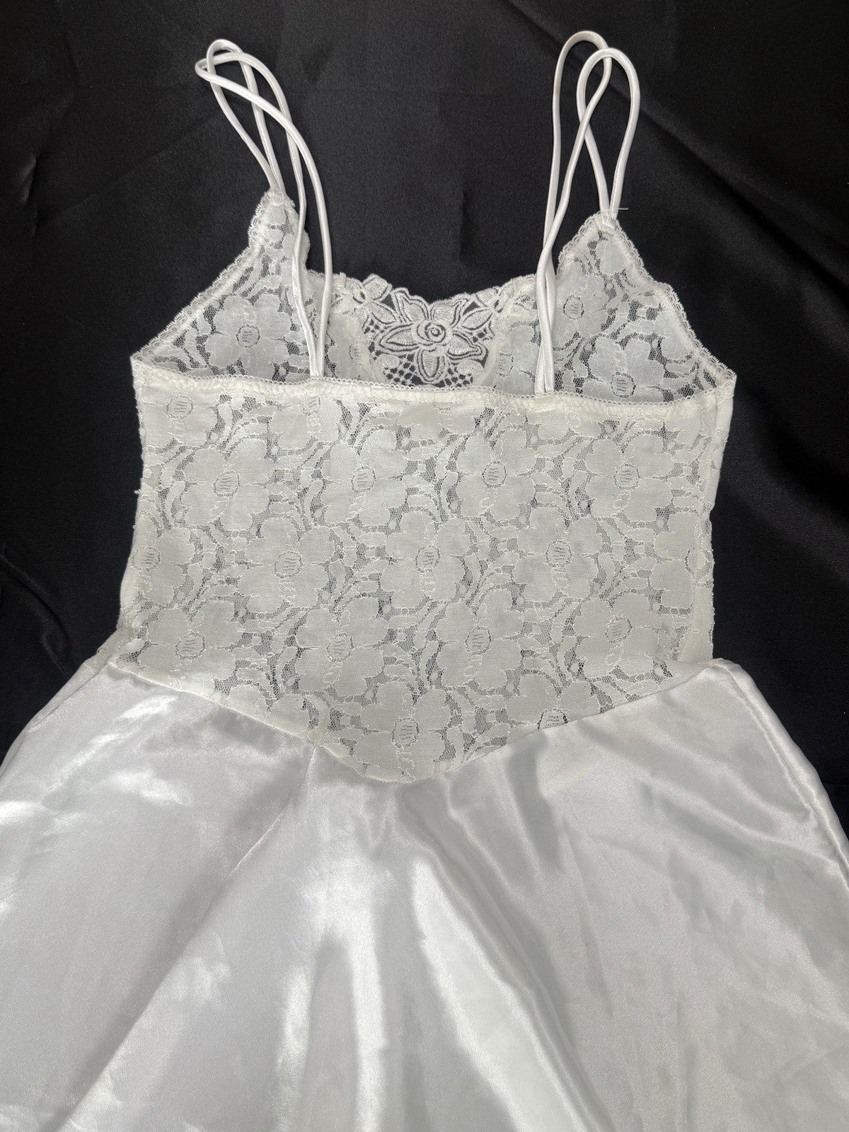 1 Cinema Etoile Women’s White Floral Lace Chemise Slip S Sleeveless Adjustable
