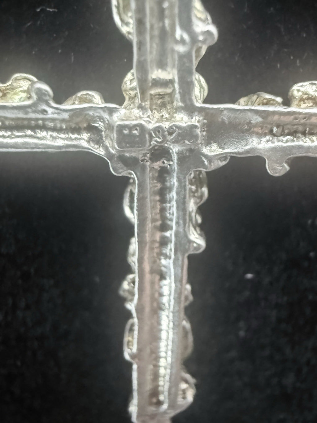 925 Sterling Silver Cross And Chain.