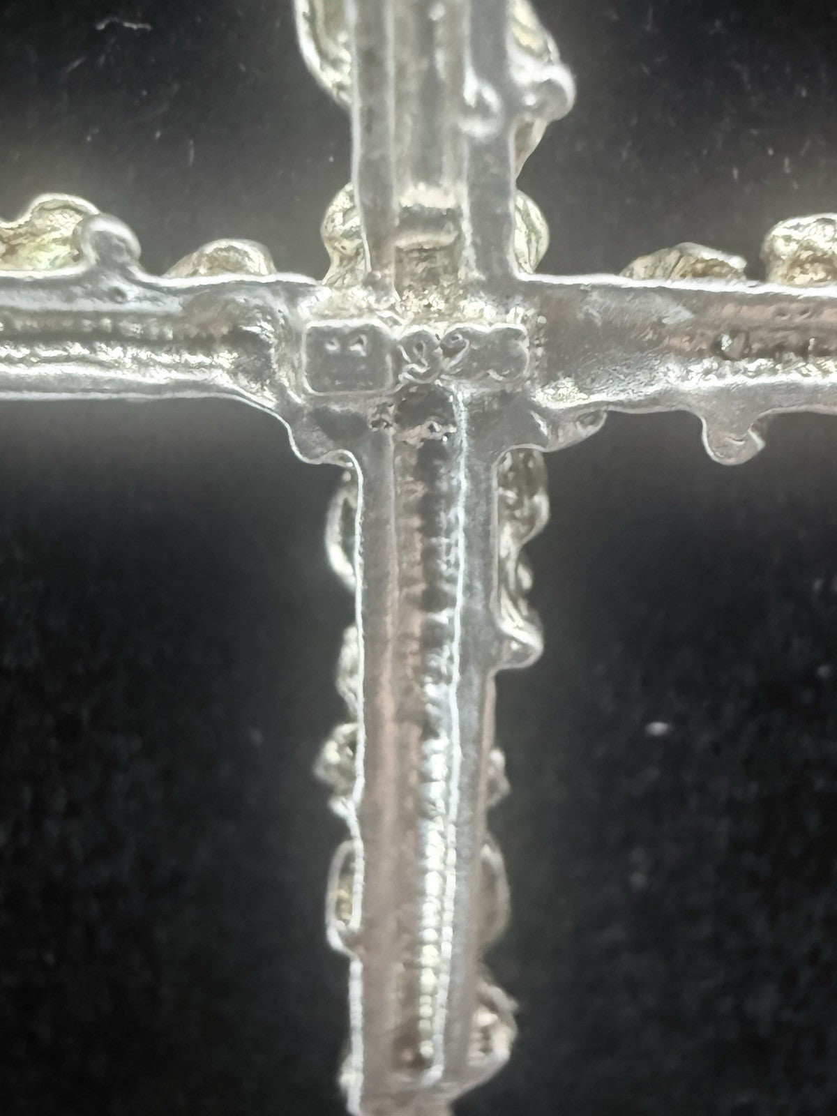 925 Sterling Silver Cross And Chain.