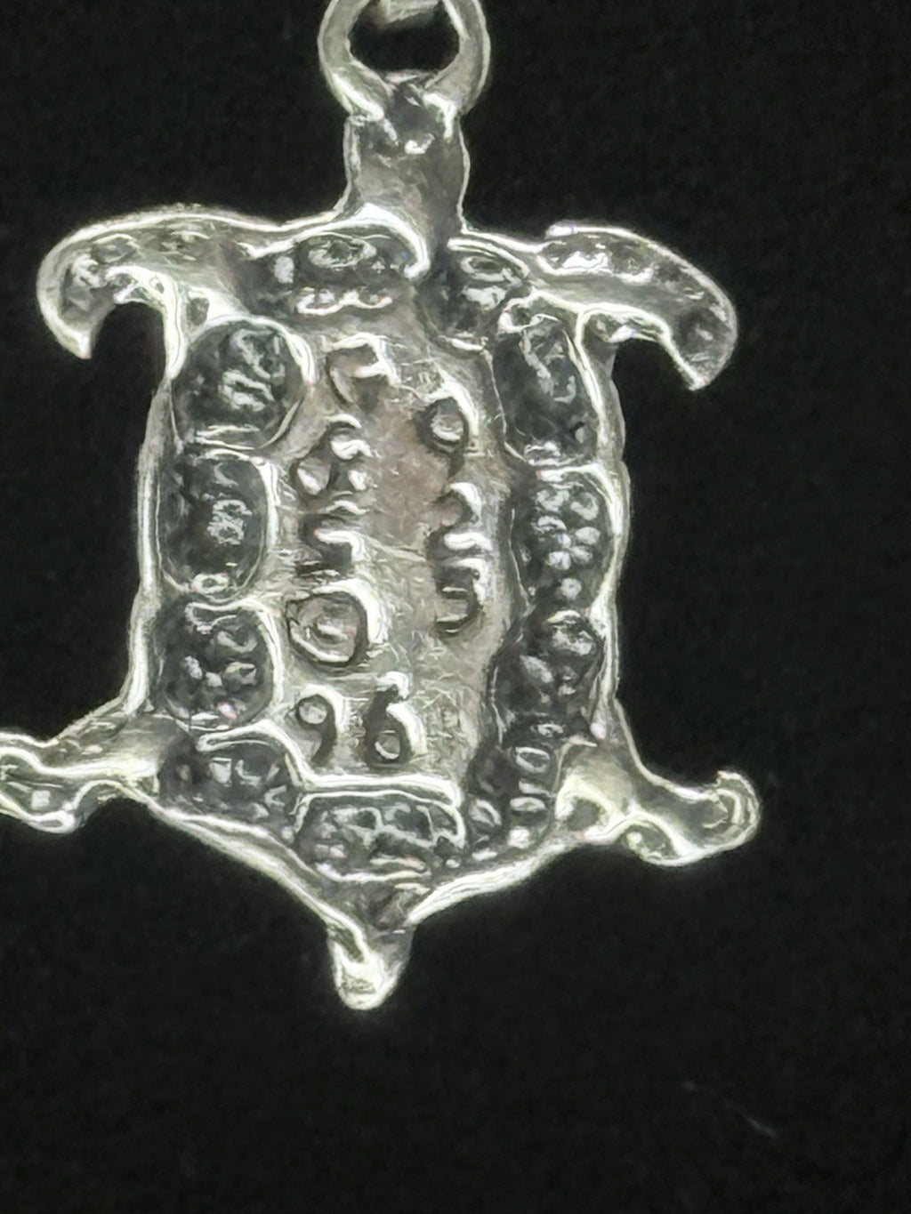 Sterling Silver 925 Turtle Charm Pendant Necklace Blue Oval Opal Bezel.